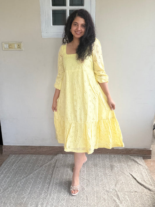 Hakkoba Lemon Yellow Dress