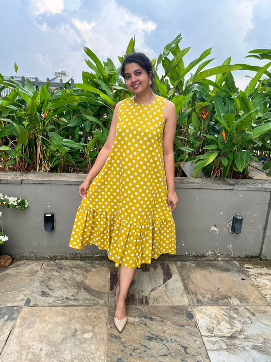 Yellow Polka Dress