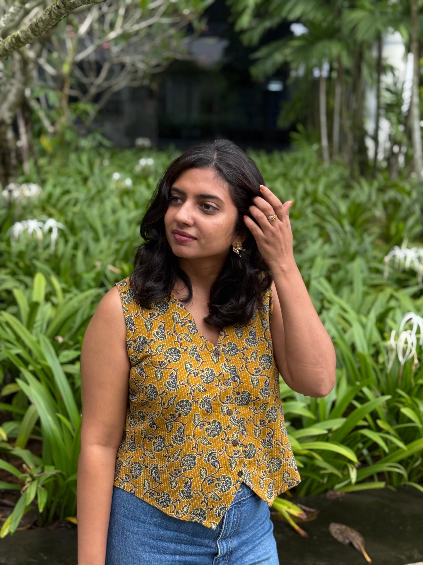 Mustard Yellow waist coat