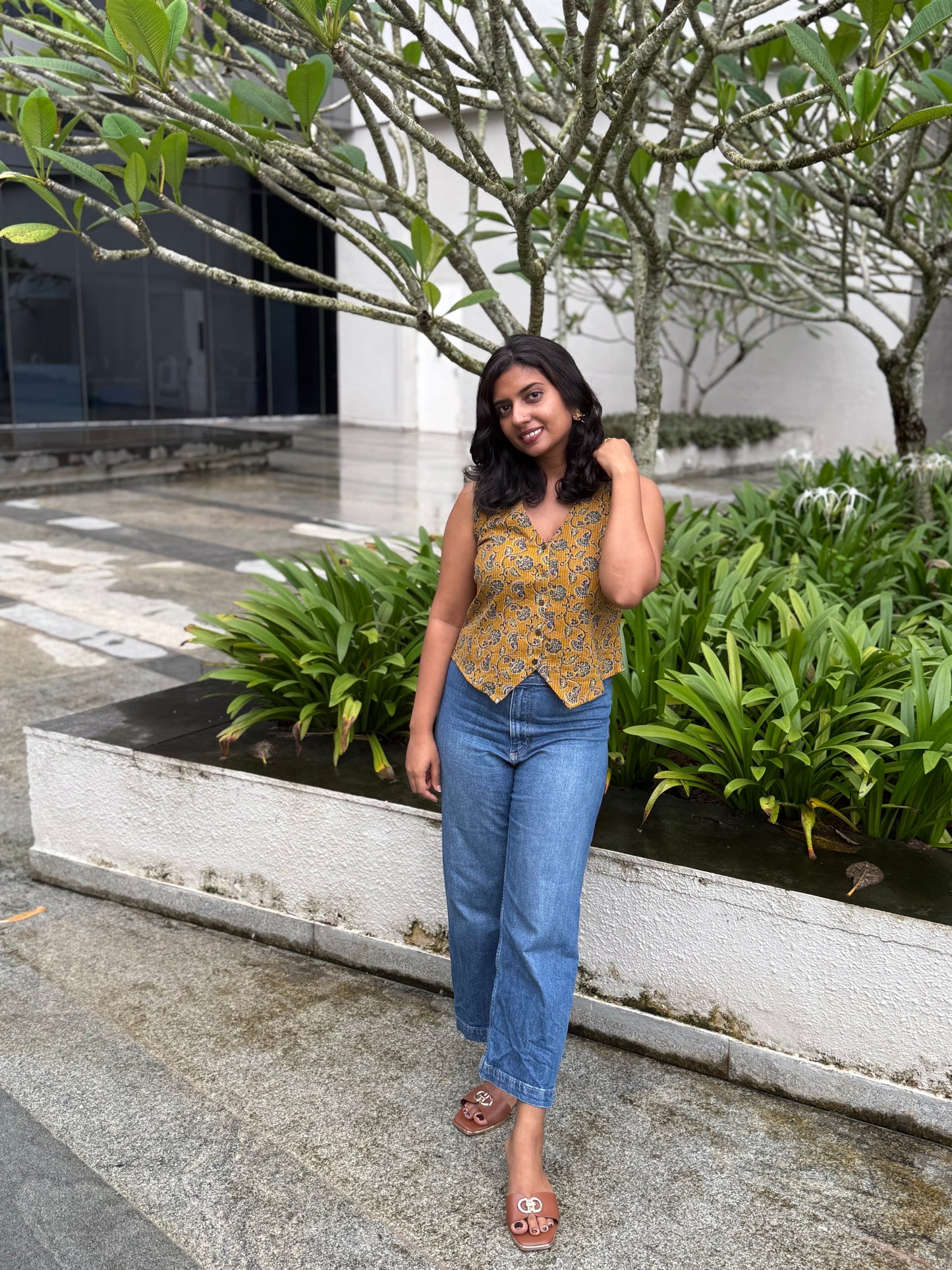 Mustard Yellow waist coat