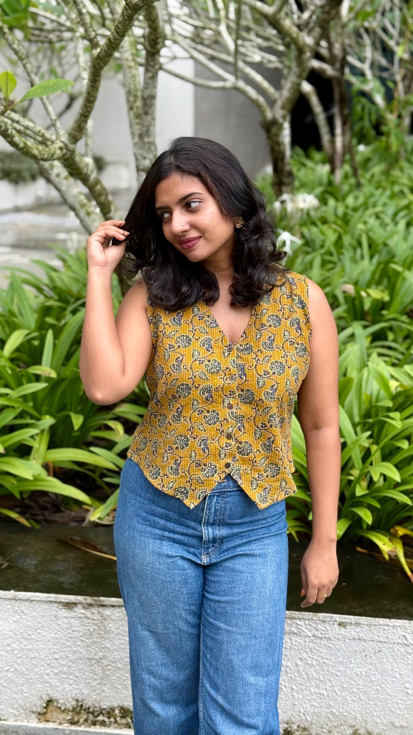 Mustard Yellow waist coat