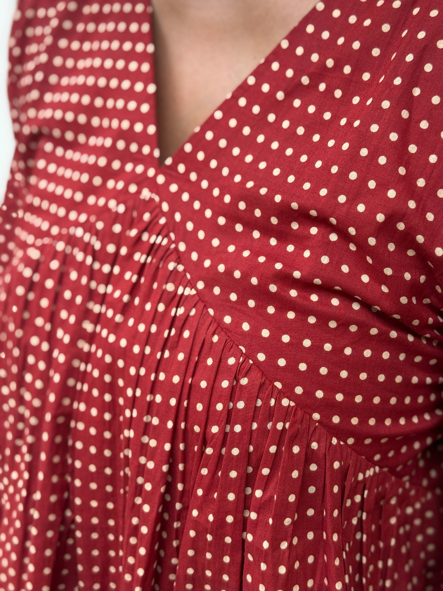 Red polka top