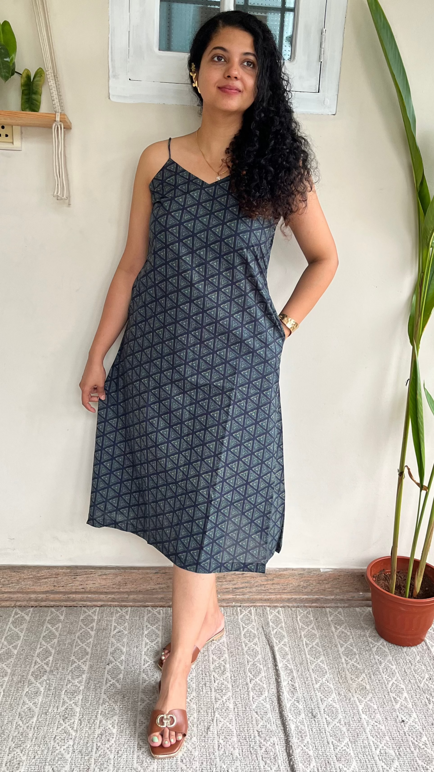 Indigo Triangle Dress