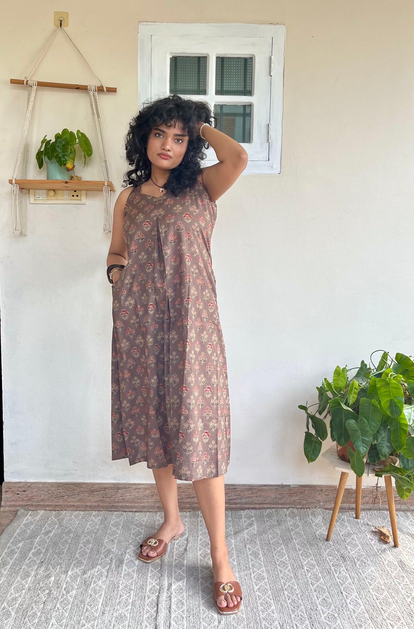 Floral Brown Dress
