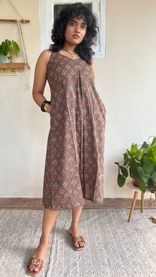 Floral Brown Dress