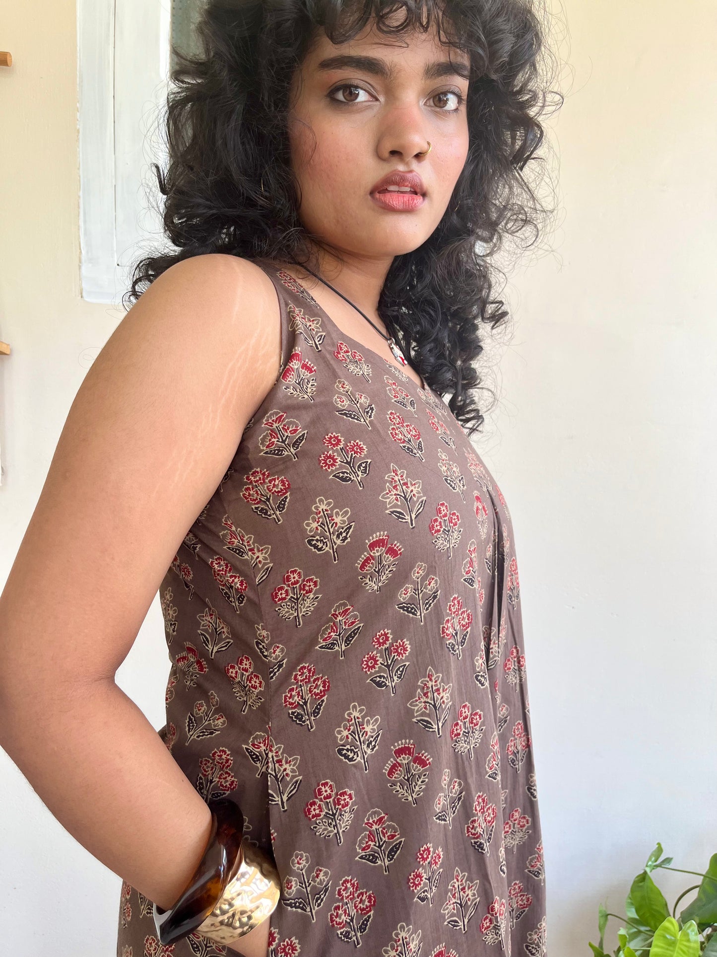 Floral Brown Dress