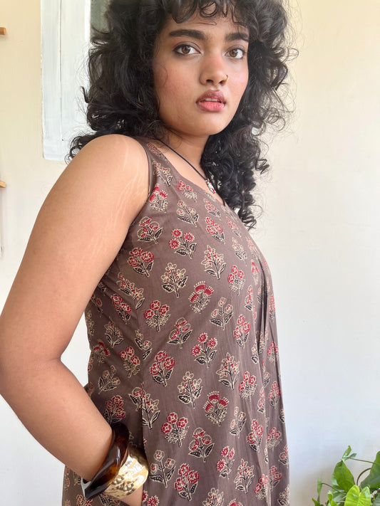 Floral Brown Dress
